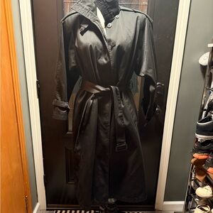 Elegant Black Women's Trench Coat